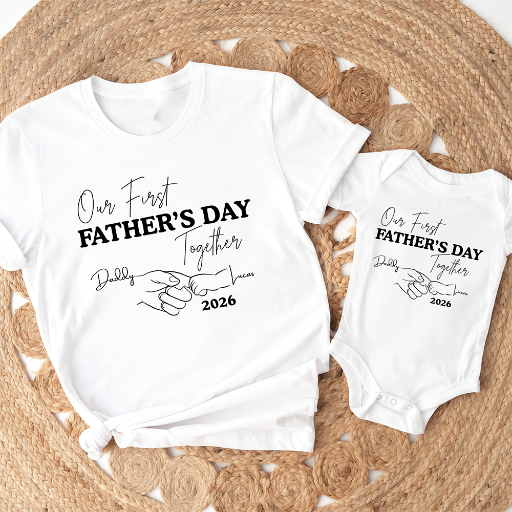 Personalized Our First Father's Day Together Matching Shirt LM32 899979