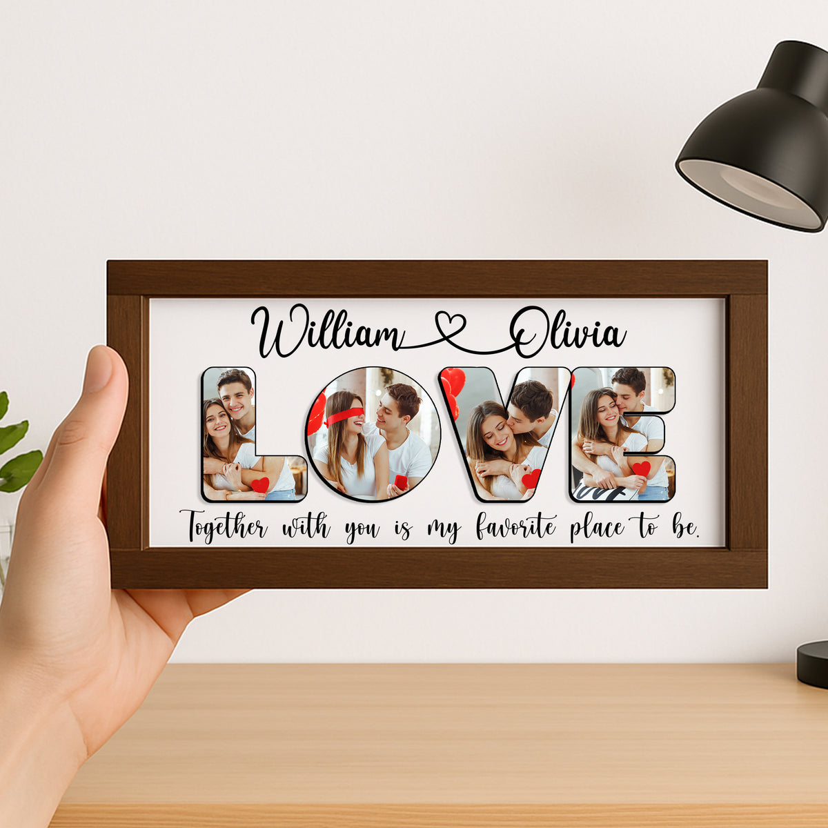 Custom Valentine's Day Couple Photo Frame For Couple TH10 898569