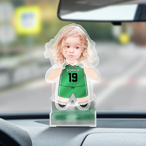 Custom Photo Kid in Basketball Uniform Decoration Shaking Head Funny Gift For Dad HA75 892428