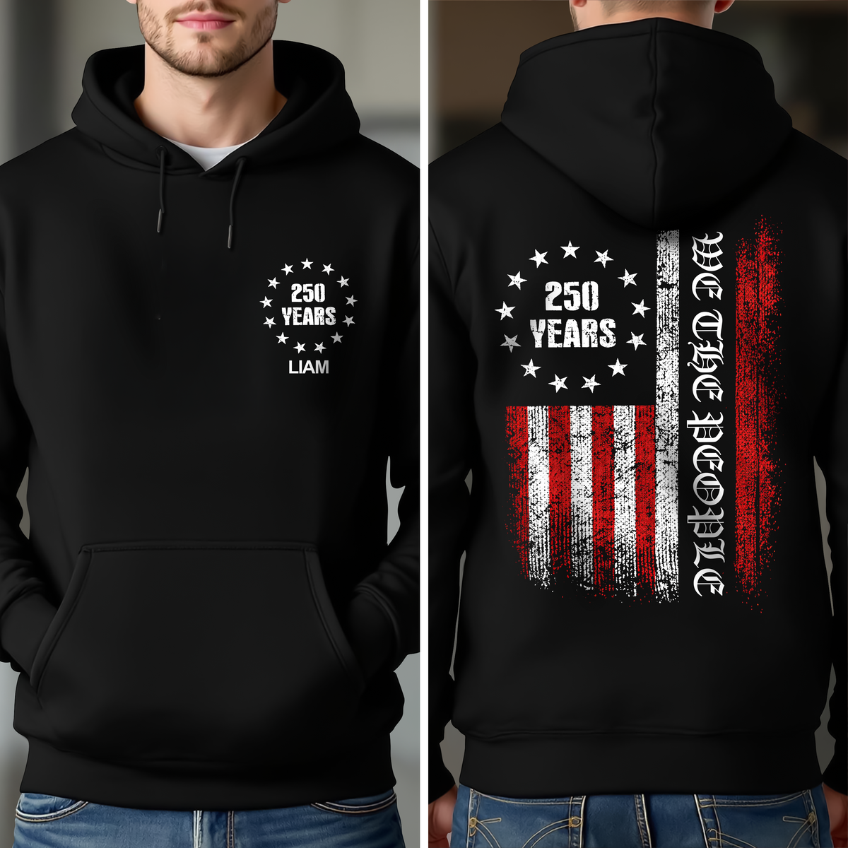 Custom Name We The People America 250 Dark Shirt TH10 169057