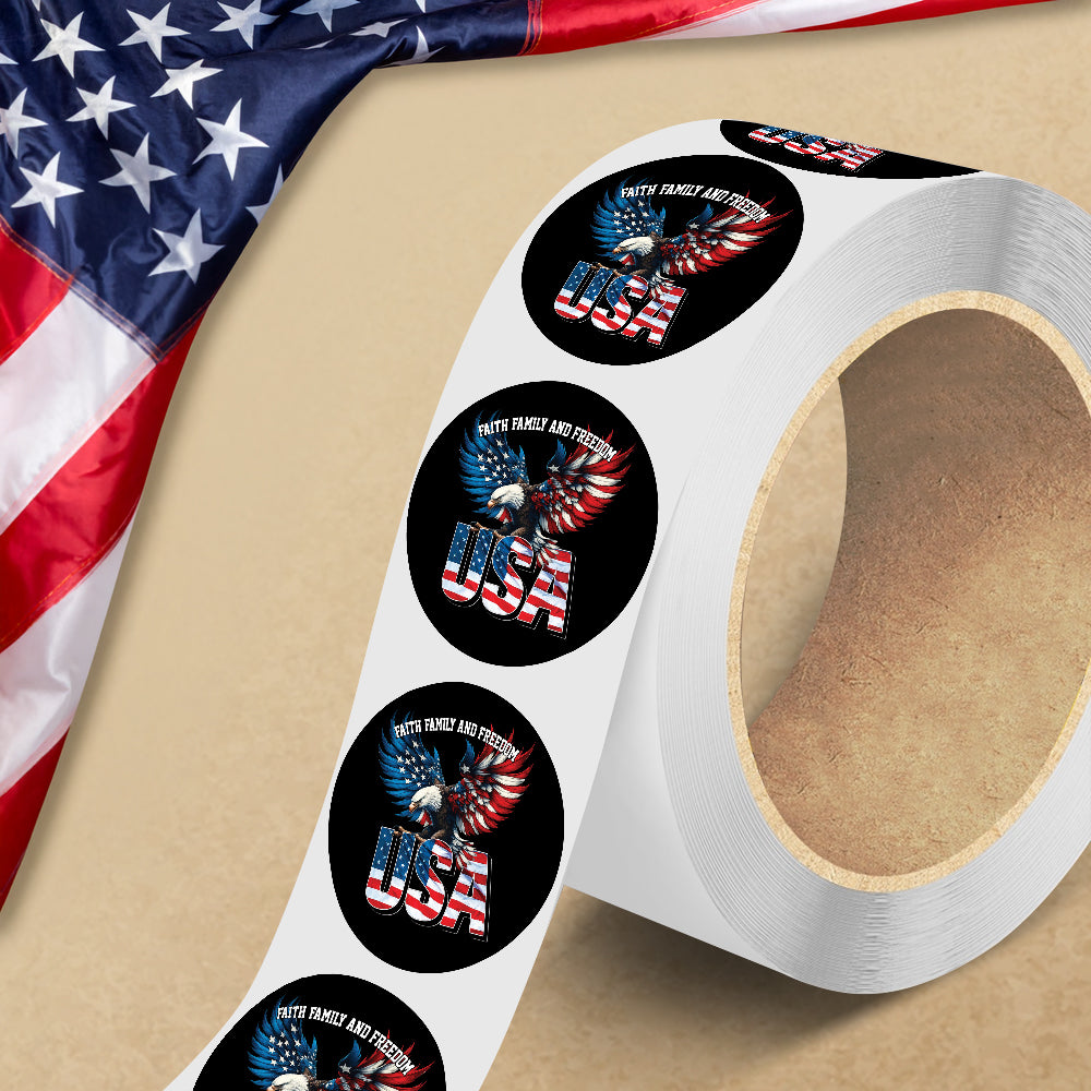 Faith Family And Freedom USA Roll Sticker TH10 898347