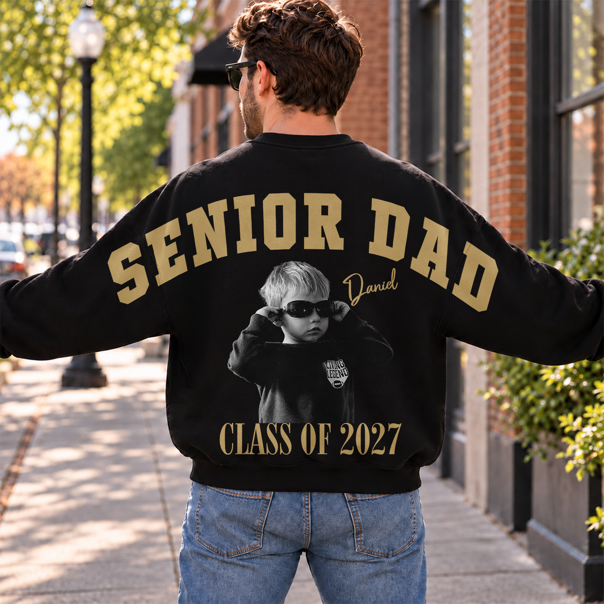 Custom Photo Senior Mom Dad Shoulder To Shoulder Shirt CH07 180940