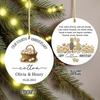 Personalised Cotton Anniversary 2 Sided Ceramic Ornament, Cotton Wedding Anniversary Gift LM32 670063