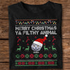 Custom Photo Merry Christmas Ya Filthy Animal Personalized Dark Shirt HO82 894548
