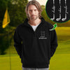 Custom Kid Names Best Dad By Par Printed Quarter Zip Sweater - Gift for Golf Dad HO82 902350
