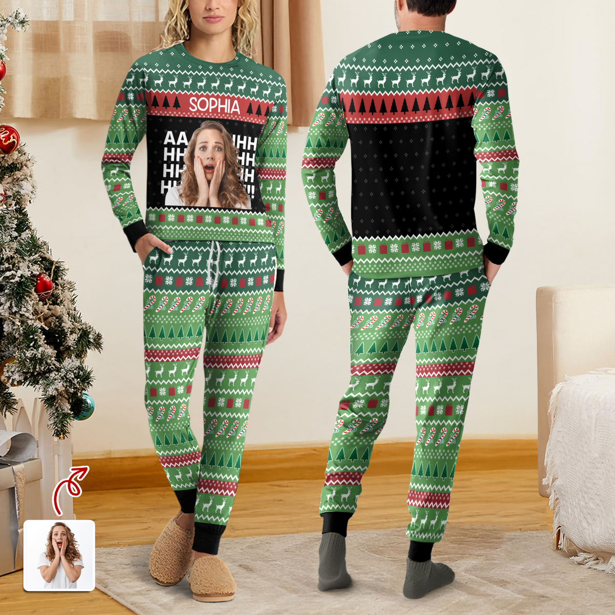 Custom Photo And Name AHHHHH Sleepwear TH10 896609