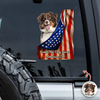 Custom Photo Even My Dogs Love America 250 Car Window Decal Sticker HA75 920516