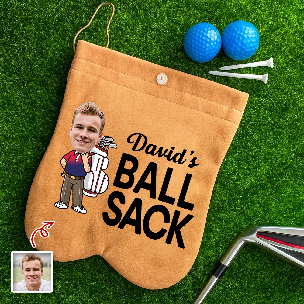 Custom Funny Face Golf Ball Bag Sack Golf Accessories - Gift for Golfers LM32 897653