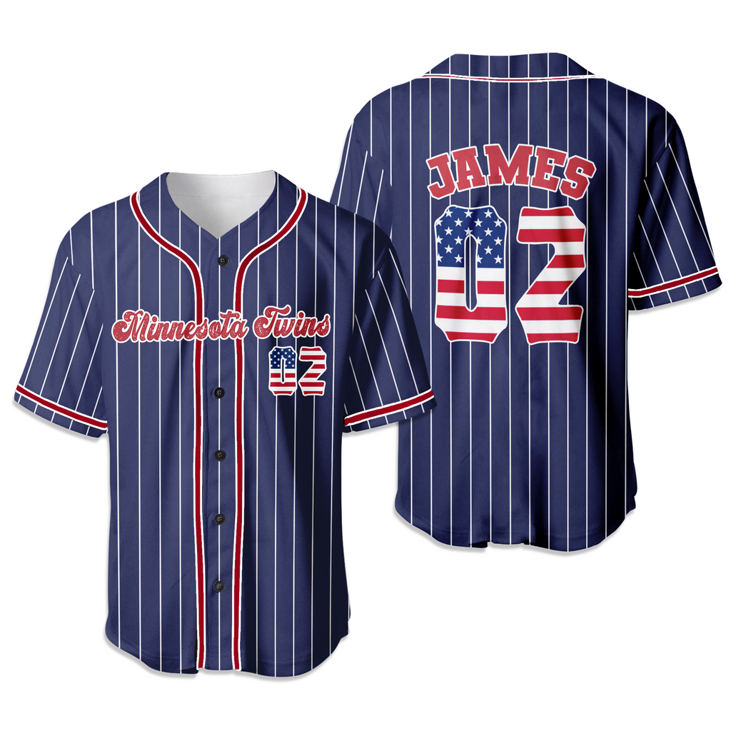 Personalized USA Baseball Jersey Shirt Gift For 4th of July