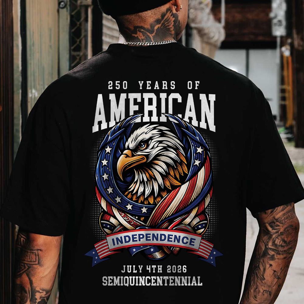 America 250th Celebration 250 Years Eagle Back Shirt HA75 920924