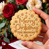 Personalized Family Name Merry Christmas Cookie Stamp, Holiday Baking Gift HA75 919638