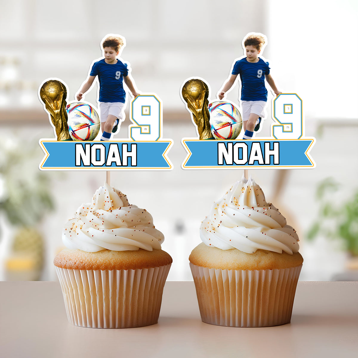 Custom Photo Sport King Decoration Cupcake Toppers LM32 893343