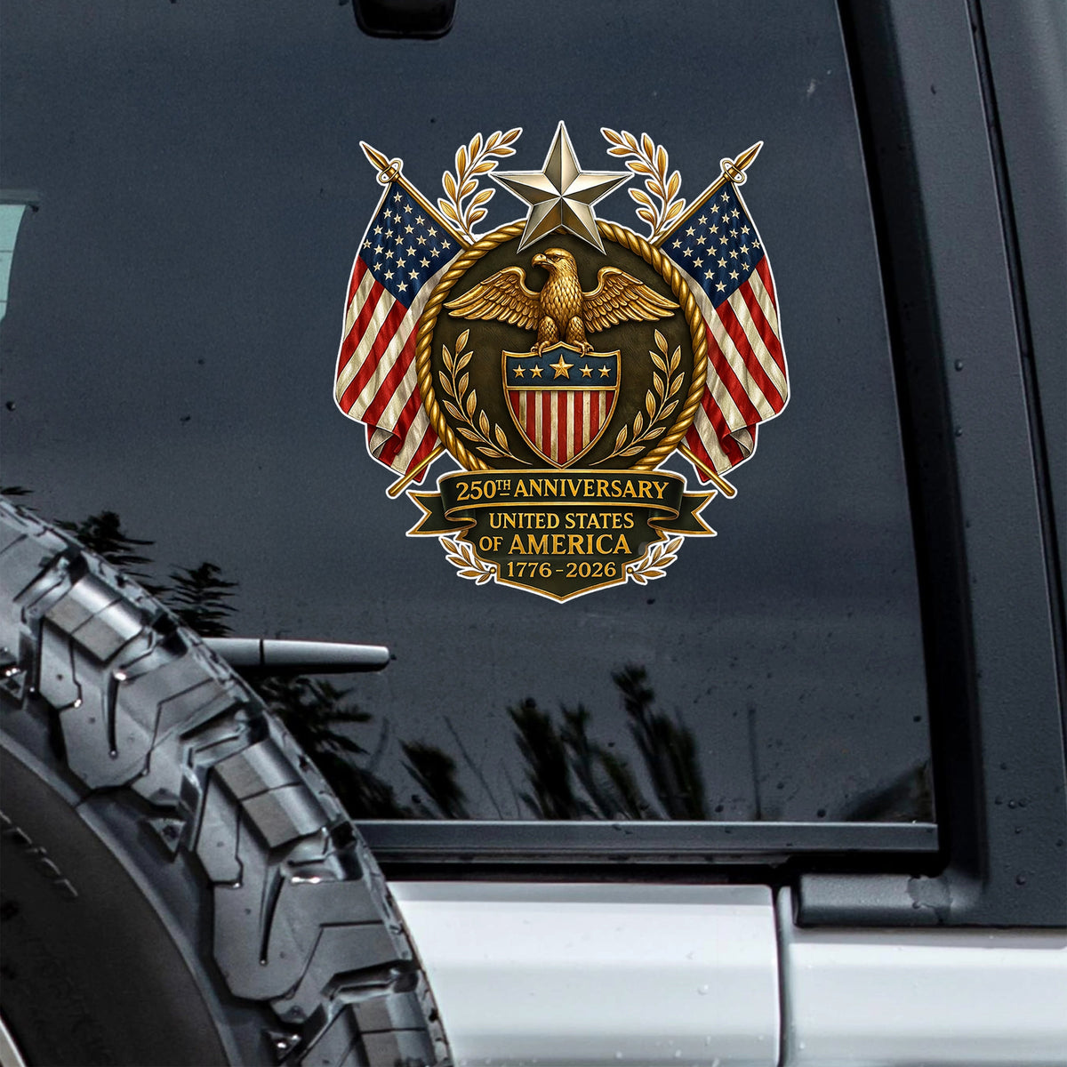 250th Anniversary United States Of America Car Window Decal Sticker TH10 898385