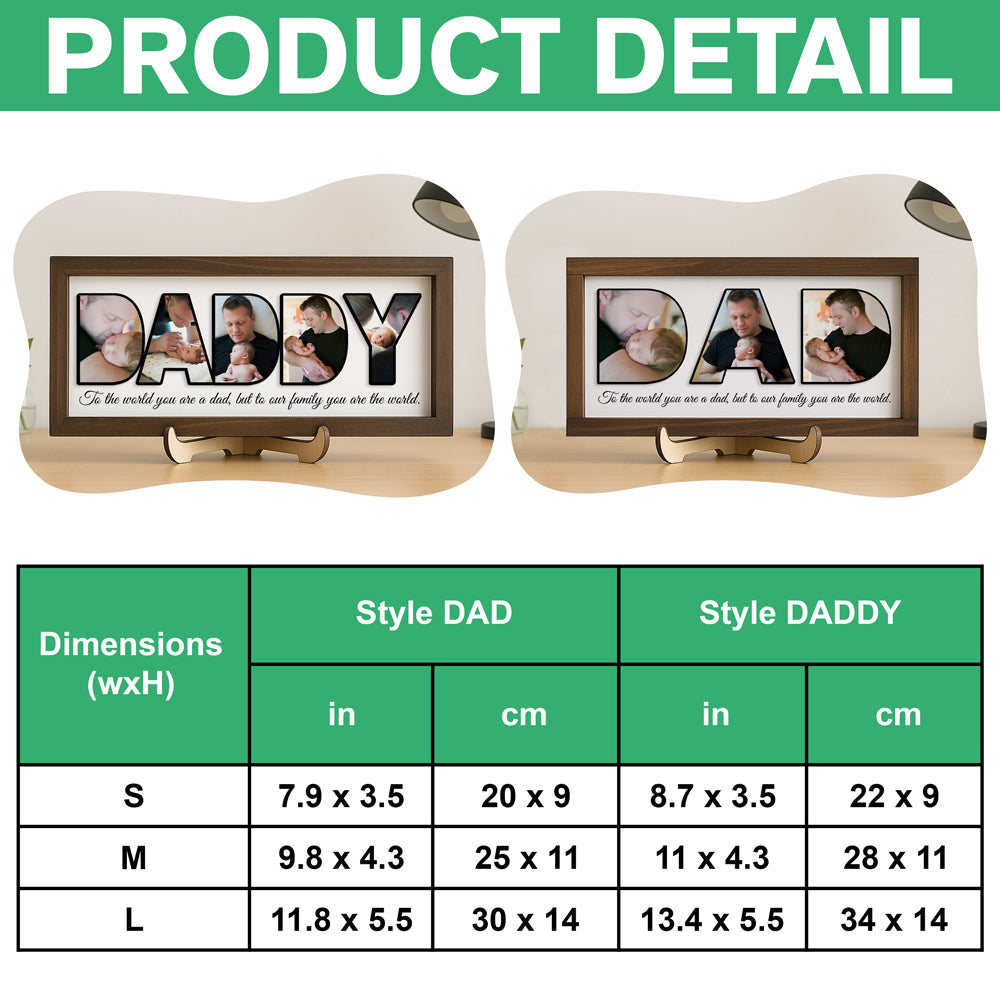 Custom Photo You Are The World Photo Frame For Dad TH10 892995