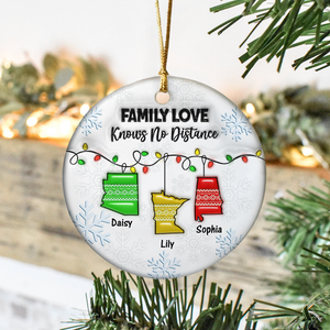 True Friendship Knows No Distance - Personalized 3D Inflated Effect Ceramic Ornament CH07 899302