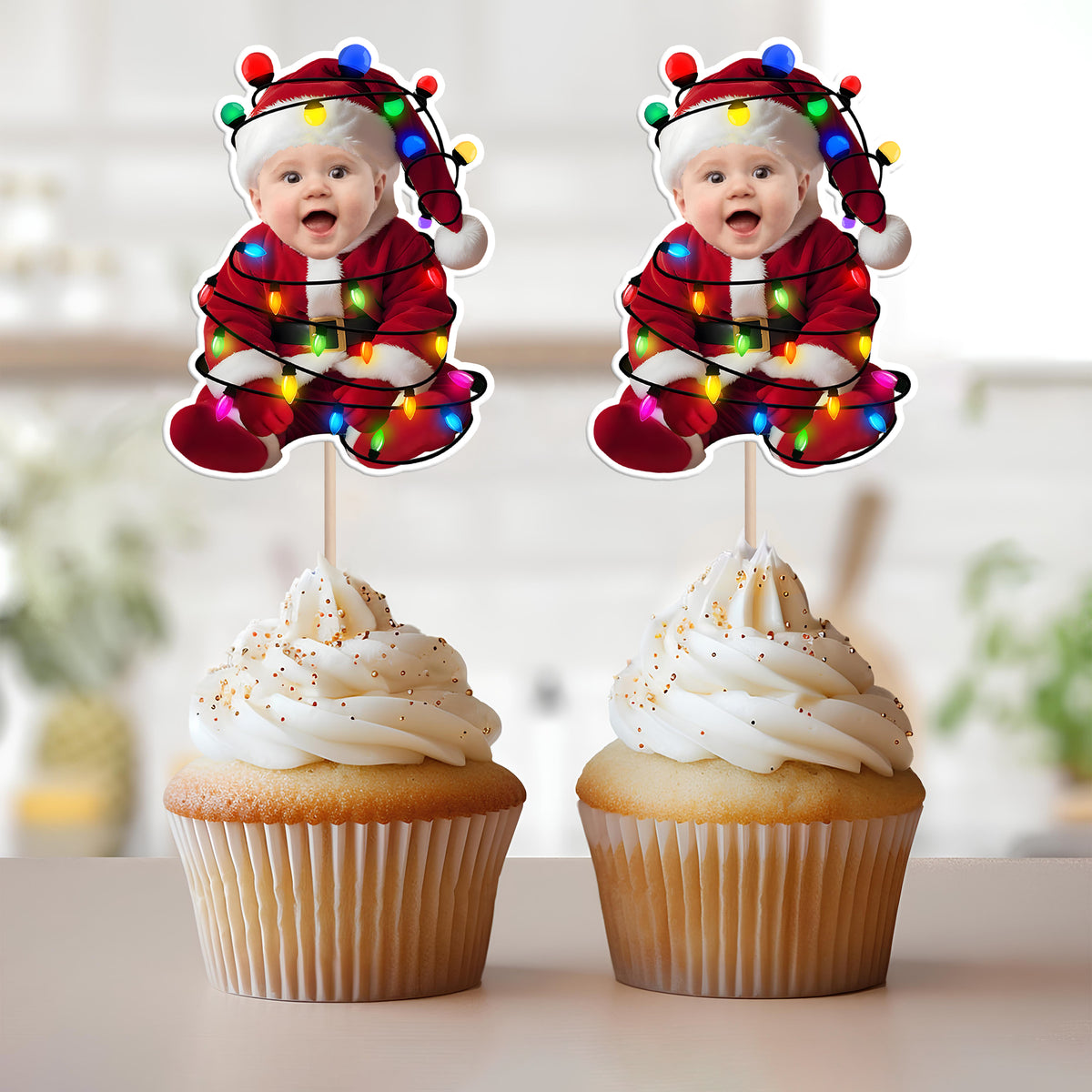 Custom Baby Photo You Are My Perfect Christmas Cupcake Toppers LM32 893911
