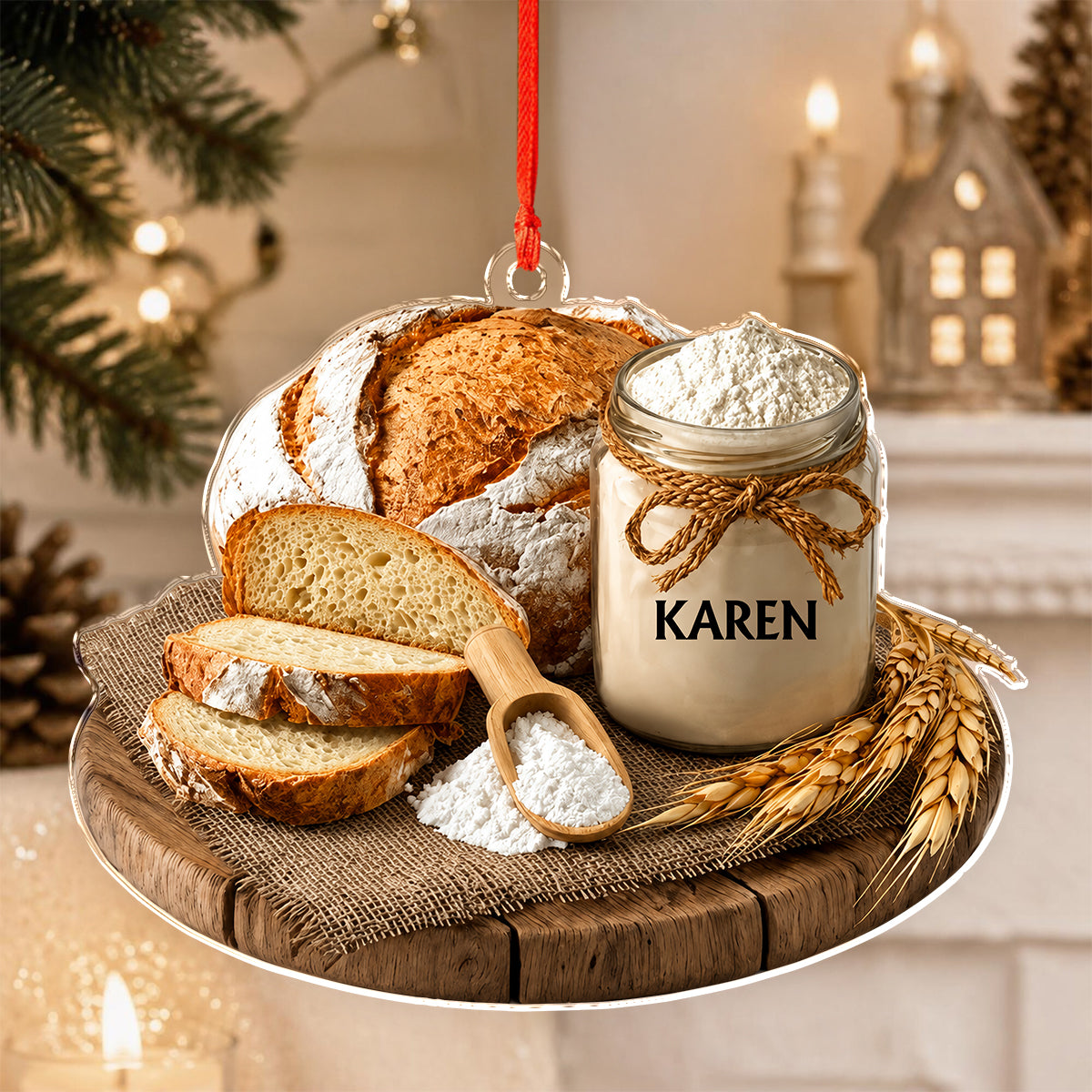 Personalized Name Sourdough Bread Loaf Keepsake Gift Acrylic Ornament LM32 669873