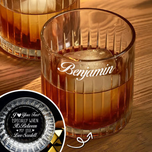 Custom Name I Love Your Face Personalized Lines Whiskey Glass Valentine Gift HA75 898724