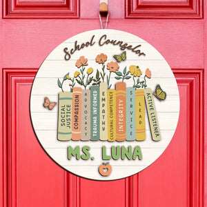 Personalized School Counselor Door Hanger Gift For Teacher HO82 894304