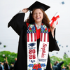 Personalized Amerian Flag Class of 2026 Graduation Stoles HA75 920830