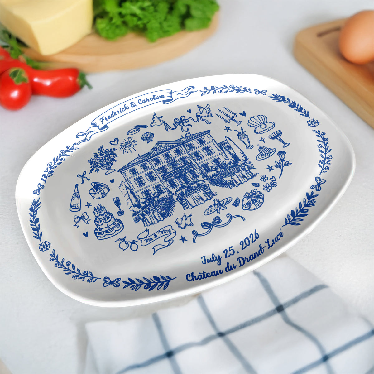 Personalized Wedding Venue Platter Plate Wedding Gift for Couple, Newlyweds LM32 670327