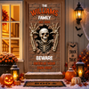 Custom Family Name Skeleton Beware Door Cover Halloween Door Decor LM32 670005