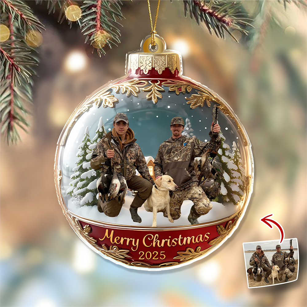 Custom Photo Personalized Hunting Duck Acrylic Ornament Christmas Gifts For Duck Hunting Lovers HA75 898382
