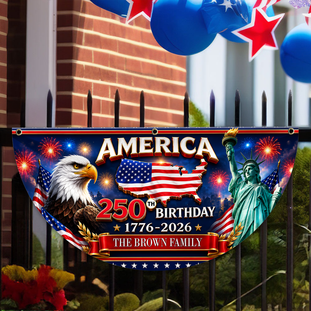 Celebrating USA 250th Birthday Non Fan Flag 250 Years Of Freedom Flag CH07 911972