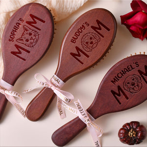 Custom Portrait Dog Cat Photo Engraved Bamboo Comb Gift For Dog Cat Mom, Birthday Gift LM32 897531