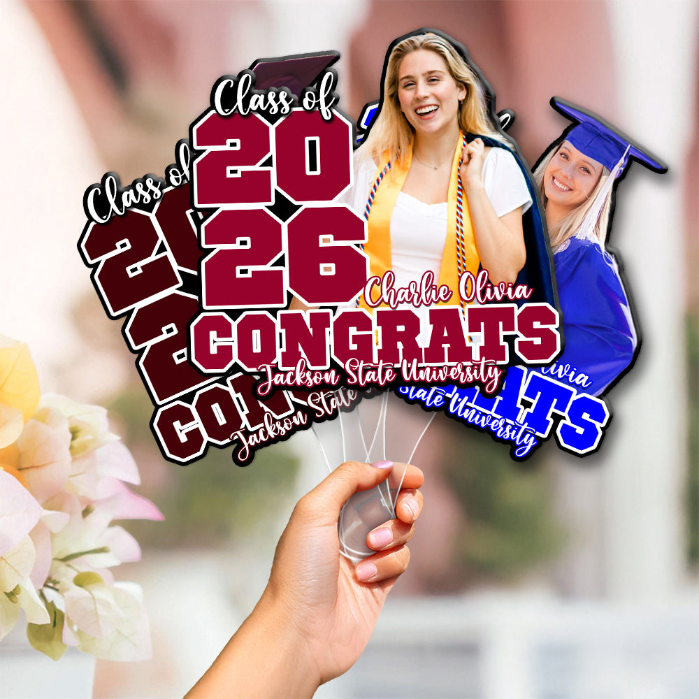 Personalized Congrats Class Of 2026 Face Fan Graduation Party Decoration LM32 899453