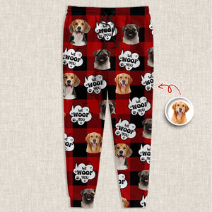 Custom Photo I Woof You - Personalized Sweatpants Gift For Dog Lovers HO82 894388
