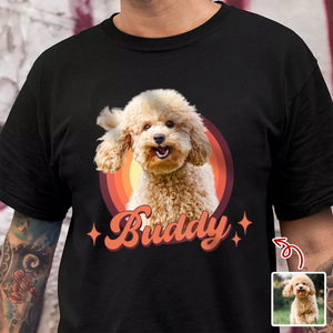 Custom Cute Dog Photo Retro Dark Shirt For Dog Lovers LM32 895645