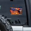 America 250 Patriotic Strong Bald Eagle - Fire Design Car Window Decal Sticker LM32 897909