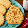 Personalized Family Bear Hug Cookie Cutter And Stamp, Holiday Baking Gift HO82 904194