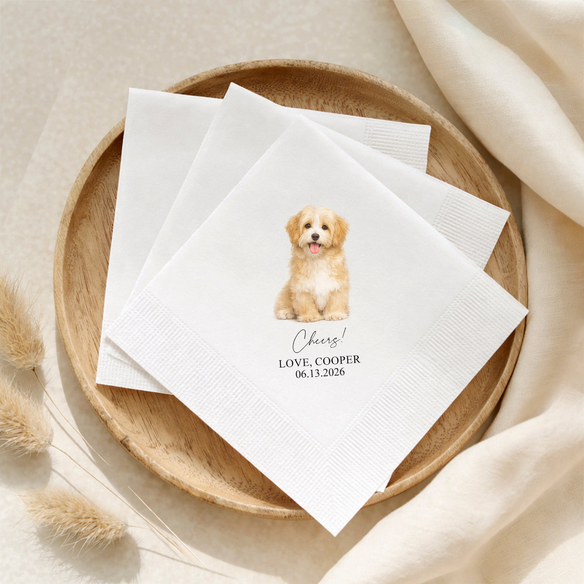 Custom Color Pet Wedding Cocktail Napkins HA75 921176