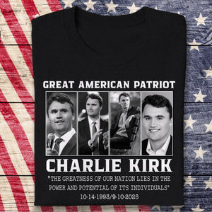 Prayers Up for Charlie Kirk Great America Patriot Memorial Dark Shirt HO82 65740