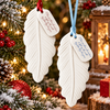 Personalized Memorial Christmas Feather Ceramic Ornament Sympathy Gift HO82 903802