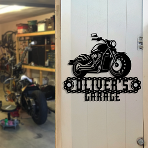Personalized Motorcycle Garage Metal Sign CH07 896256