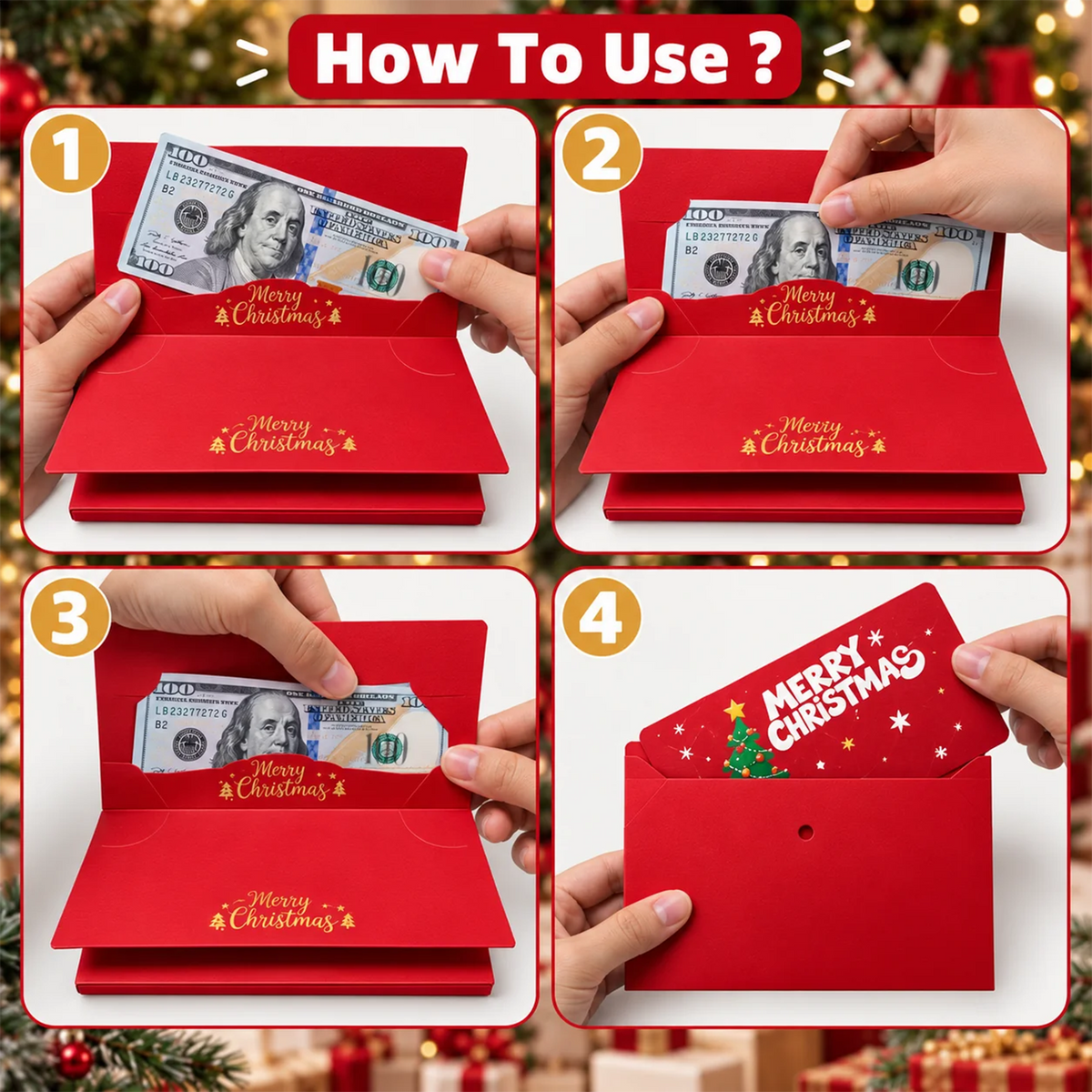 Grinch Christmas Cash Gift Envelopes Funny Money Holder for Family & Friends LM32 670321