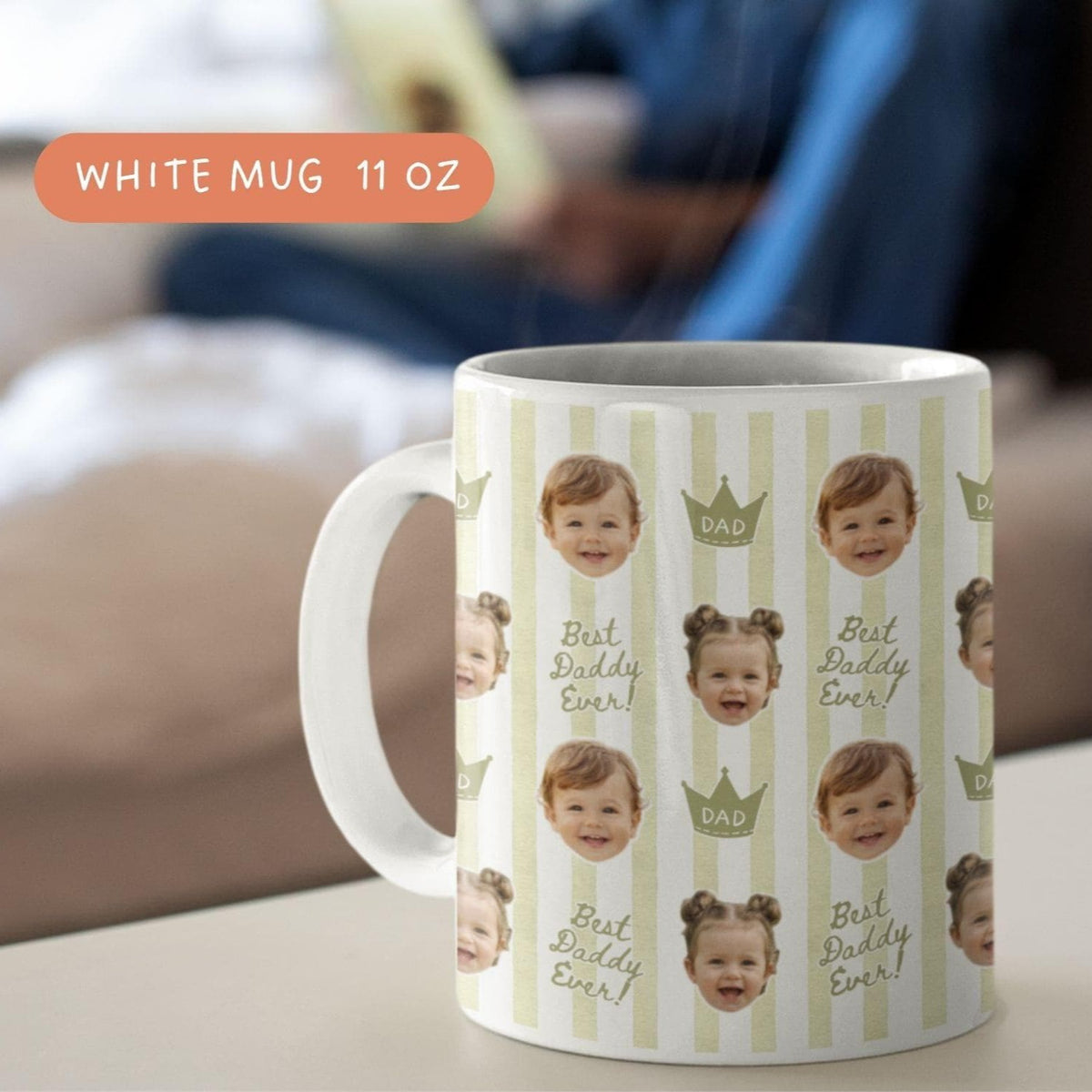 Custom Baby Face Mug for Grandpa Papa - Father's Day Gift, Pops Daddy gift LM32 668977