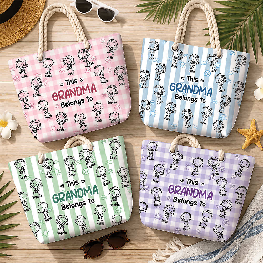 Custom Name This Grandma Belong To Beach Tote Bag CH07 180092