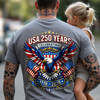 Celebrate USA 250 Years Eagle Patriotic Back Shirt 1776-2026 250th Anniversary Dark Shirt CH07 911052