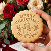 Custom Family Name Merry Christmas Cookie Stamp, Personalized Holiday Baking Gift TH10 171391