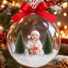 Custom Baby Photo Christmas 3D Acrylic Ball Ornament CH07 180592