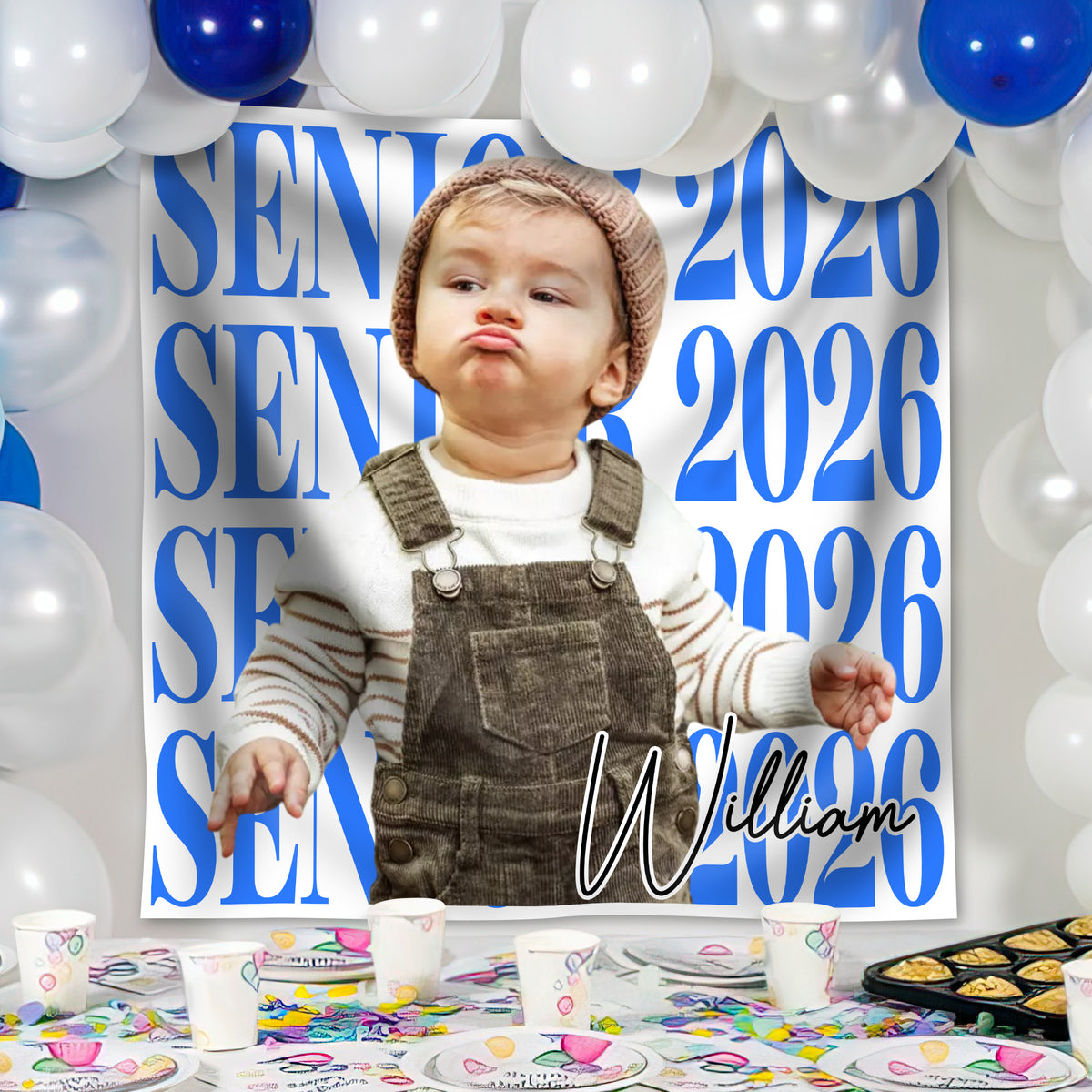 Custom Photo Senior 2026 Backdrop Graduation Party Decor TH10 169735