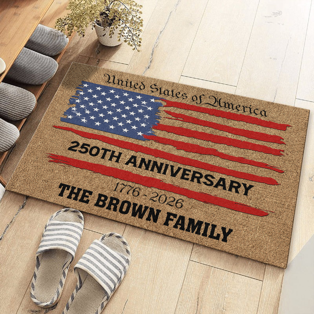Custom Family Name 250TH Anniversary 1776-2026 Doormat TH10 898431