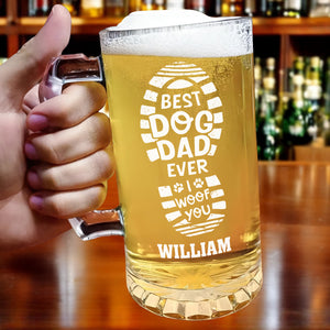 Custom Photo Best Dog Dad Ever Glass Beer Mug Personalized Gift For Dog Dad CH07 895474