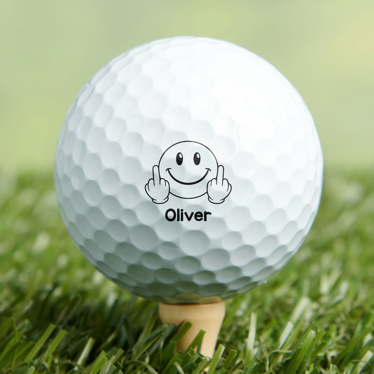 Custom Name Middle Finger Personalized Golf Ball Stamp Box, Meme Fun Gift HA75 898746