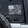 Keepin' It Reel Fishing Lure Flag Car Decal Sticker LM32 669335