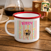 Custom Dog Photo Retro Style 12oz Two-Tone Enamel Mug CH07 911990
